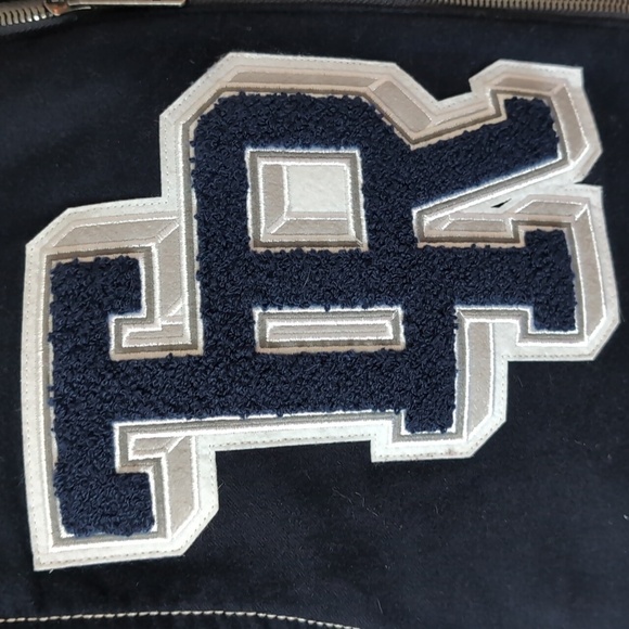 True Religion Black/ White Varsity Bomber Jacket Vest,Size 2XL. - Picture 3 of 16